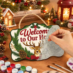 Welcome to our home paint by numbers door hanger painting process