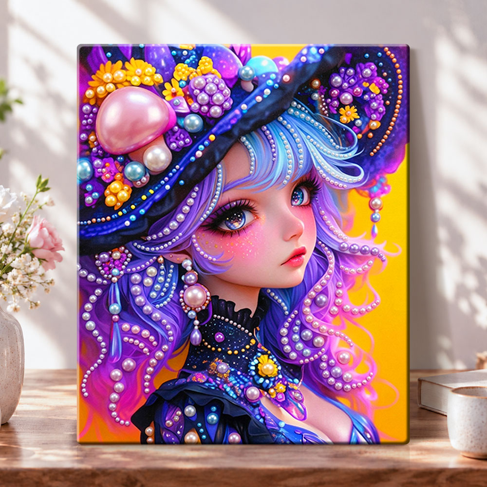 Whimsical pearl beauty pearl diamond painting kit for beginners