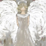 White angel statue cross stitch kit for beginners