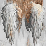 White angel wings cross stitch kit for beginners