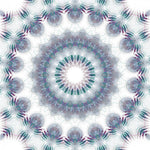 White kaleidoscope mandala cross stitch kit for beginners