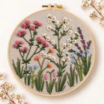 Wildflower blooms embroidery kit