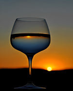 Wine glass sunset cross stitch kit for beginners