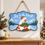 Winter wreath moment paint by numbers door hanger as indoor wall decor