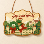 Wreath country joy paint by numbers door hanger finished design