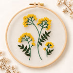 Yellow wildflower bouquet embroidery kit