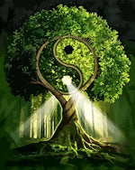 Yin yang tree of life cross stitch kit for beginners
